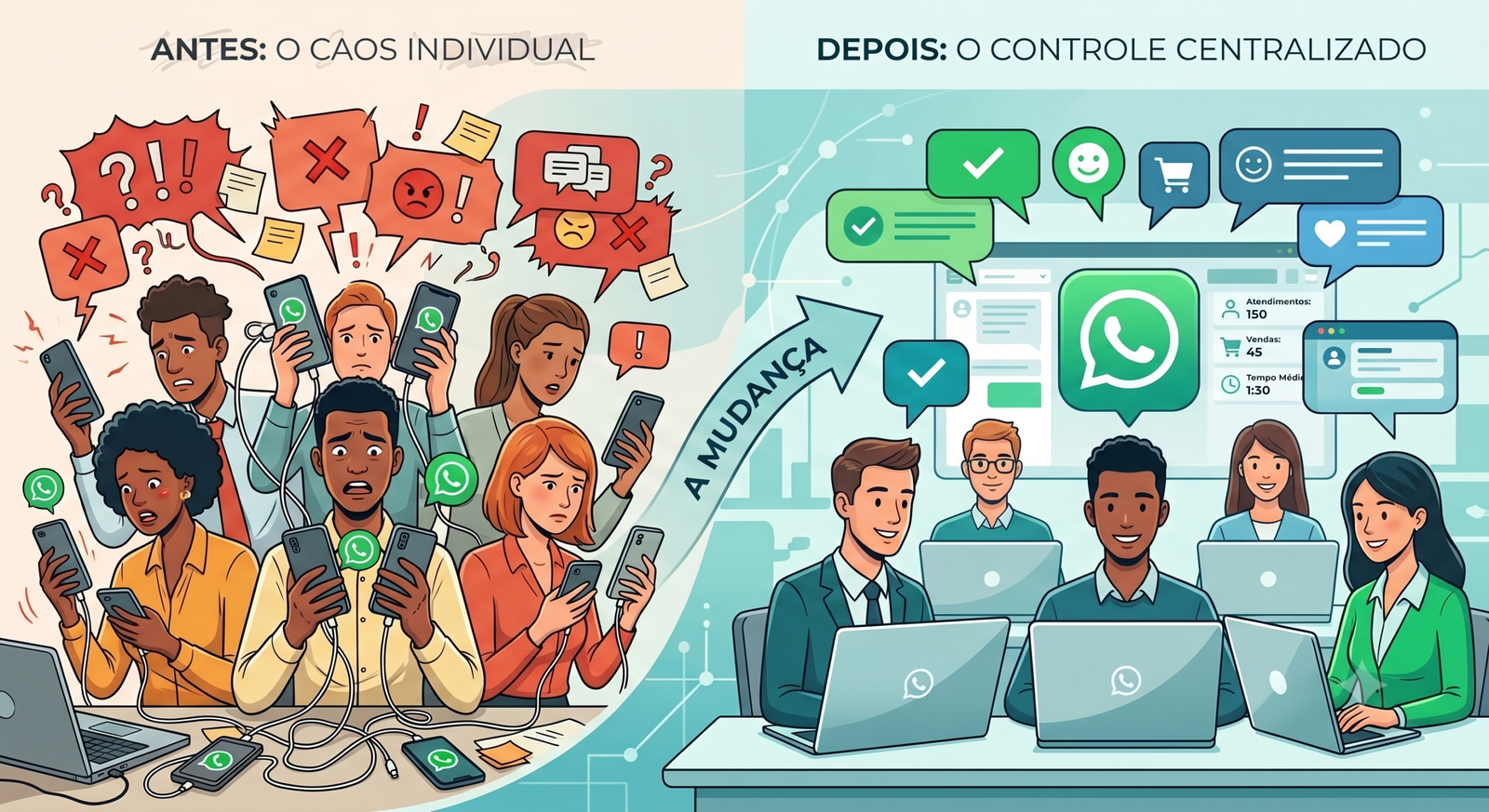 O Guia Definitivo: Como Acabar com a Confusão no WhatsApp e Escalar Vendas Rapidamente