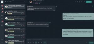 Painel do CRM Zap com atendimento de clínica no WhatsApp